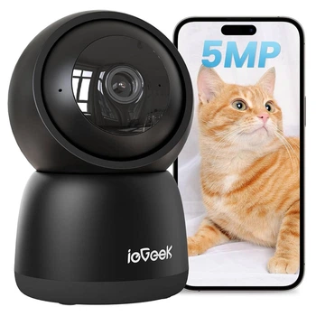 Камера для животных ieGeek SC1 Pro, Wi-Fi, 5 МП, 360°, ночное видение, двусторонняя связь