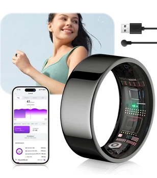 Смарткольцо IUHFSIFS Fitness Tracker, SpO2, IP68, с зарядным кейсом, для Android и iOS