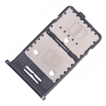 Держатель SIM-карты Samsung M317 Galaxy M31s, С разъемом на карту памяти, Черный - 250186