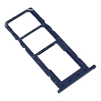Держатель SIM-карты Samsung A037 Galaxy A03s, С разъемом на карту памяти, Синий - 281127