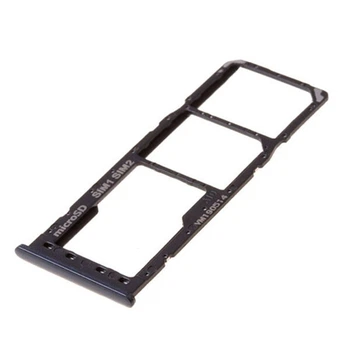Держатель SIM-карты Samsung A515 Galaxy A51 / A715 Galaxy A71, С разъемом на карту памяти, Черный - 195274