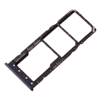 Держатель SIM-карты Samsung A107 Galaxy A10s, С разъемом на карту памяти, Черный - 195826
