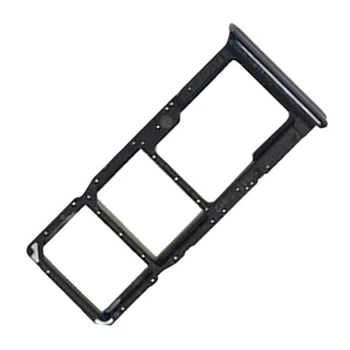 Держатель SIM-карты Samsung A307 Galaxy A30s, С разъемом на карту памяти, Черный - 195238