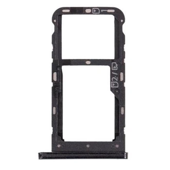 Держатель SIM-карты ZTE Blade V10 Vita, С разъемом на карту памяти, Черный - 545680