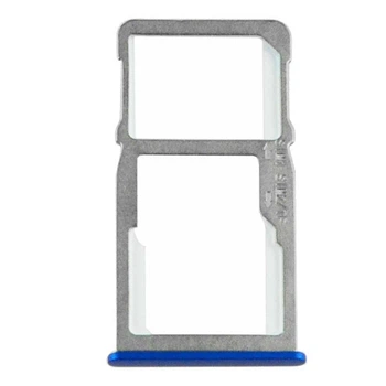 Держатель SIM-карты Meizu M6 Note, С разъемом на карту памяти, Синий - 178339