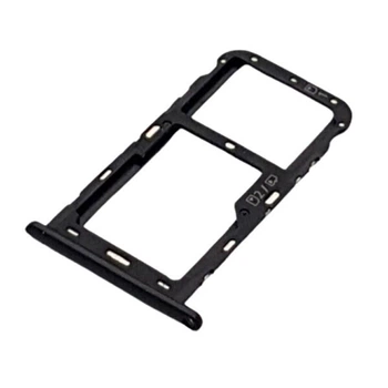 Держатель SIM-карты ZTE Blade A5 2020, С разъемом на карту памяти, Черный - 281503