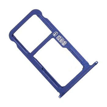 Держатель SIM-карты Nokia 7.1 Plus / 8.1 Dual SIM, С разъемом на карту памяти, Синий - 195154