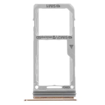 Держатель SIM-карты Samsung N960 Galaxy Note 9, С разъемом на карту памяти, Золотой - 183856