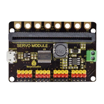 Базовая плата на 16 серво каналов на PCA9685PW для Micro:bit от Keyestudio - 415174