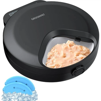 Кормушка автоматическая Grookpet для котов и собак 4 порции в день с таймером и охлаждающим пакетом