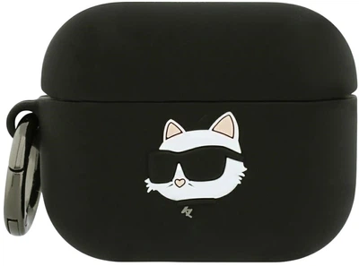 Чехол Karl Lagerfeld Silicone Choupette Head 3D для Apple AirPods Pro 3 Black (3666339574895)