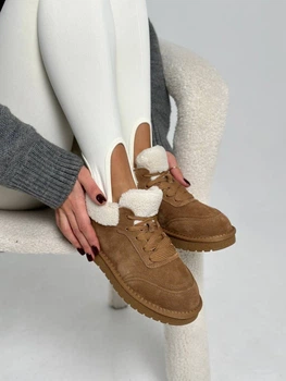 Кеди зимові жіночі ShoesBand Руді натуральна замша 38 (24,5 см) (S51241-1з)