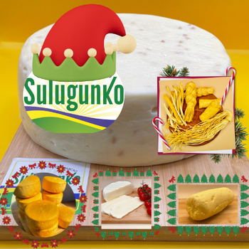 Сет "НОВОРІЧНИЙ": Масло, Сулугуні, Бринза, Моцарела і Косичка, 2.1 кг, SULUGUNKO
