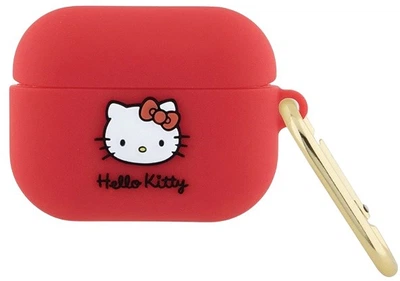 Чехол Hello Kitty Silicone 3D Kitty Head для Apple AirPods Pro Red (3666339189723)