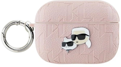 Чехол Karl Lagerfeld Monogram Karl & Choupette Head для Apple AirPods Pro 2 Pink (3666339283704)