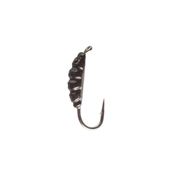 Мормышка Intech Ice Jig Личинка с петелькой L6.0, 1 шт., #04, 0,20 г, черный(FS_DD2076FCEF56)