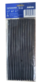 Клейові стрижні Miol 7,2 x 200 мм, 12 шт. чорні 73-110