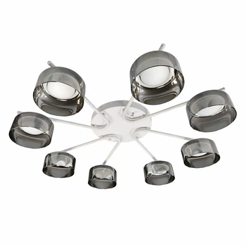 Люстра потолочная DUSHA MS228 - 8 x GX53 белый/дымчатый LIGHT SET