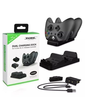 Зарядна док-станція з 2 перезаряджуваними акумуляторами для Xbox One (чорна)