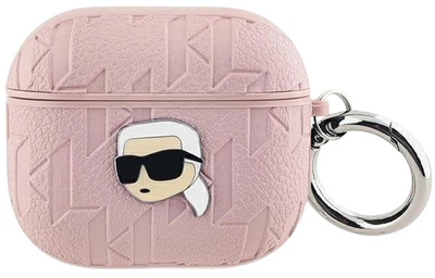 Чехол Karl Lagerfeld Monogram Karl Head для Apple AirPods 3 Pink (3666339283773)