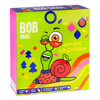 Набор конфет Равлик Боб Рождественский адвент-календарь с игрушкой SnailCity , 97г