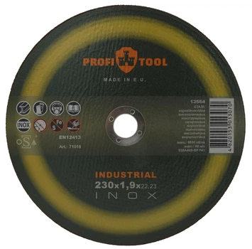 Круг отрезной по металлу PROFITOOL INOX INDUSTRIAL 230х1,9х22,2 мм (71019)
