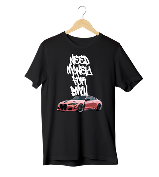 Футболка Ponty Shop "Need money for BMW" S Чорна