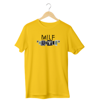 Футболка Ponty Shop «Milf Hunter» - L - Жовтий
