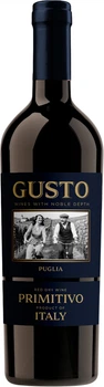 Вино Gusto Primitivo Puglia красное сухое 0.75 л 13% (8050249370824)