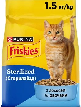 Корм Purina Friskies Sterilized з лососем і овочами