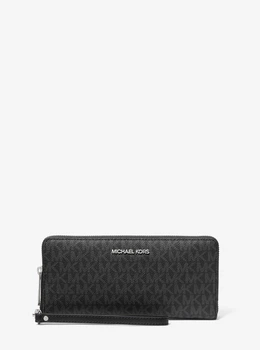 Женский кошелёк MICHAEL MICHAEL KORS Jet Set Travel Large Signature Logo Continental Wallet BLACK 35H8STVT3B (101343)