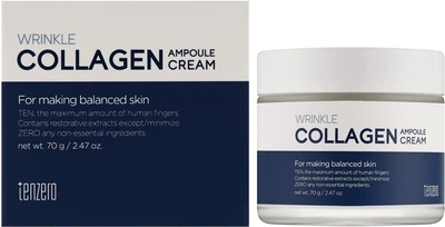 Крем для лица ампульный от морщинок Tenzero Wrinkle Collagen Ampoule 2X Cream 70 г (8809628885127)