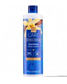 Питательный лосьон для тела Avon Care Cocoa & Vanilla Nourishing Body Lotion 48H Moisture с маслом какао и экстрактом ванили 400 мл
