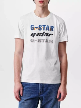 Футболка бавовняна довга чоловіча G-Star Raw 59475001(White) M Біла (3001598045268)
