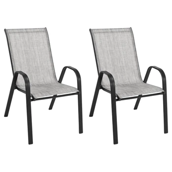 Комплект 2шт. садових стільців з текстилену Garden Chair Udine SC-092 Сірий