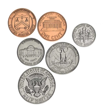 Набір монет США набір з 6 монет 1991 UNC P 1, 5, 10, 25, 50 центів, медаль