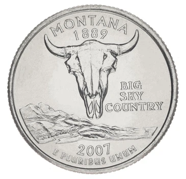 Монета США 25 центів (квотер) 2007 D «Штати і території - Монтана» UNC (KM#396)