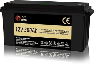 Аккумулятор SJY LiFePO4 12.8V 300Ah 3840Wh with LCD