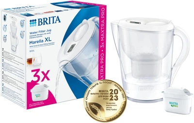 Фільтр-глечик Brita Marella XL MXpro білий + 3 картриджі (1052782)