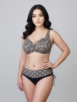 Купальник роздільний Sisianna 5493686 бежевий 5XL (58) стегна 126-130 см груди 5E-6F