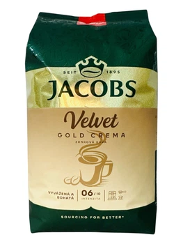 Кава Jacobs в зернах Velvet Gold Crema 1кг (60947)