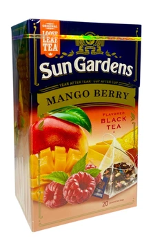 Чай Sun Gardens Mango Berry чорний байховий зі смаком манго та малини у пакетах-пірамідках 20 шт (60646)