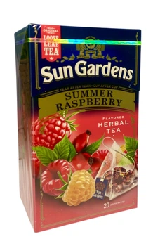 Чай Sun Gardens Summer Raspberry квітково-ягідний зі смаком малини в пакетах-пірамідках 20 шт (60644)