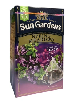 Чай Sun Gardens Spring Meadows чорний байховий зі смаком персика в пакетах-пірамідках 20шт (60645)