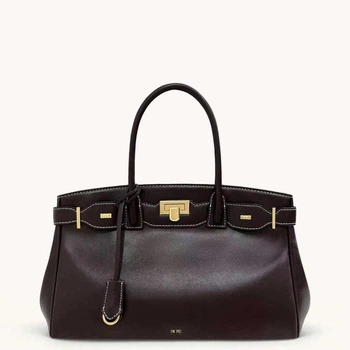 Сумка жіноча з логотипом JW PEI Ziva Metal Lock Decoration Tote Bag Чорний