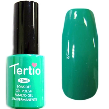 Гель-лак Tertio 027 Изумрудно-зеленый эмалевый., 10 мл.