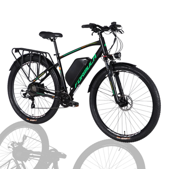 Велосипед с электроприводом 29" AL Formula eCURSOR MAN DD CS рама-19" 48B 17.5А*ч 500Вт черно-зелёный 2026