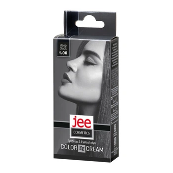 Крем-краска для бровей и ресниц Jee Cosmetics №1.00 Глубокий черный, туба 15 мл(4820000118194)