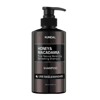 Шампунь восстанавливающий «Лайм, базилик и мандарин» 500 мл Kundal Honey & Macadamia Nature Shampoo Lime Basil & Mandarin