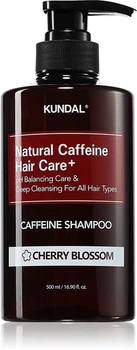 Шампунь против выпадения "Вишневый Цвет" 500 мл Kundal Natural Caffeine & Intensive Scalp Care Shampoo Cherry Blossom